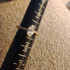 14kt gold Marquis diamond engagement ring,.5ct.